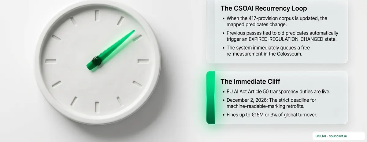 A plain white clock face with a single green hand