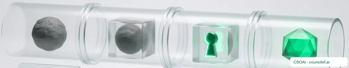 Specimens sealed in glass tubes, turning from grey clay to a lit green core
